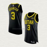 Camiseta Stanley Johnson NO 3 Utah Jazz Statement Autentico 2022-23 Negro