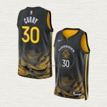 Camiseta Stephen Curry NO 30 Golden State Warriors Ciudad 2022-23 Negro