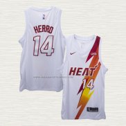 Camiseta Tyler Herro NO 14 Miami Heat Fashion Royalty Blanco