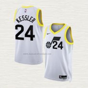 Camiseta Walker Kessler NO 24 Utah Jazz Association 2022-23 Blanco