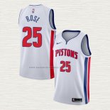 Camiseta Derrick Rose NO 25 Detroit Pistons Association 2018-19 Blanco