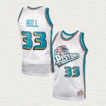 Camiseta Grant Hill NO 33 Detroit Pistons Retro Blanco