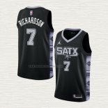 Camiseta Josh Richardson NO 7 San Antonio Spurs Statement 2022-23 Negro