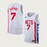 Camiseta Kevin Durant NO 7 Brooklyn Nets Classic 2022-23 Blanco