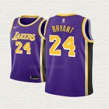 Camiseta Kobe Bryant NO 24 Nino Los Angeles Lakers Statement 2018 Violeta