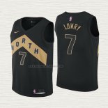 Camiseta Kyle Lowry NO 7 Nino Toronto Raptors Ciudad 2018 Negro