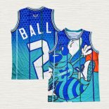 Camiseta LaMelo Ball NO 2 Charlotte Hornets Mitchell & Ness Big Face Verde