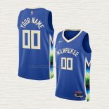 Camiseta Milwaukee Bucks Personalizada Ciudad 2022-23 Azul