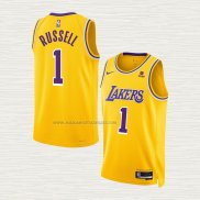 Camiseta NO 1 Los Angeles Lakers Icon Amarillo D'Angelo Russell