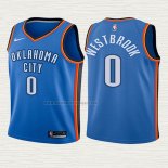 Camiseta Russell Westbrook NO 0 Nino Oklahoma City Thunder Icon 2017-18 Azul