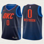 Camiseta Russell Westbrook NO 0 Nino Oklahoma City Thunder Statement 2017-18 Azul