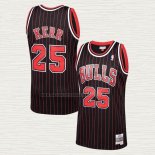 Camiseta Steve Kerr NO 25 Chicago Bulls Mitchell & Ness 1995-96 Negro
