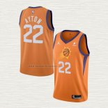 Camiseta Deandre Ayton NO 22 Phoenix Suns Statement 2021 Naranja