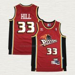 Camiseta Grant Hill NO 33 Detroit Pistons Retro Rojo