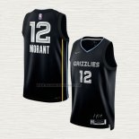 Camiseta Ja Morant NO 12 Memphis Grizzlies Select Series Negro