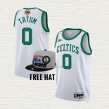 Camiseta Jayson Tatum NO 0 Boston Celtics 75th Anniversary 2022 NBA Finals Blanco