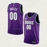 Camiseta Joe Ingles NO 00 Milwaukee Bucks Classic 2022-23 Violeta