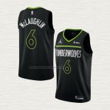 Camiseta Jordan McLaughlin NO 6 Minnesota Timberwolves Statement 2022-23 Negro