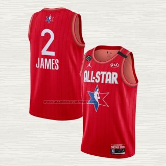 Camiseta Lebron James NO 2 Los Angeles Lakers All Star 2020 Rojo