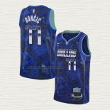 Camiseta Luka Doncic NO 77 Dallas Mavericks MVP Azul
