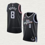 Camiseta Marcus Morris Sr. NO 8 Los Angeles Clippers Ciudad 2022-23 Negro