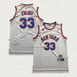 Camiseta Patrick Ewing NO 33 New York Knicks Retro Blanco