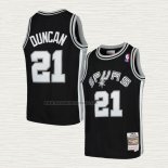 Camiseta Tim Duncan NO 21 Nino San Antonio Spurs Mitchell & Ness 1998-99 Negro
