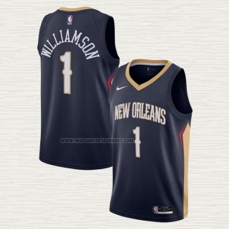 Camiseta Zion Williamson NO 1 New Orleans Pelicans Icon 2020-21 Azul