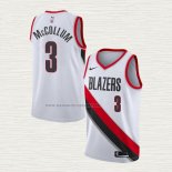 Camiseta C.j. McCollum NO 3 Portland Trail Blazers Association 2020-21 Blanco