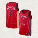 Camiseta CJ McCollum NO 3 New Orleans Pelicans Statement 2023-24 Rojo