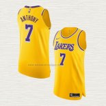 Camiseta Carmelo Anthony NO 7 Los Angeles Lakers Icon Autentico Amarillo