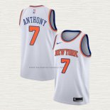 Camiseta Carmelo Anthony NO 7 New York Knicks Association Blanco