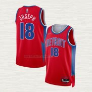 Camiseta Cory Joseph NO 18 Detroit Pistons Ciudad 2021-22 Rojo