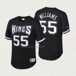 Camiseta Jason Williams NO 55 Sacramento Kings Manga Corta Negro