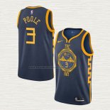 Camiseta Jordan Poole NO 3 Golden State Warriors Ciudad 2018-19 Azul