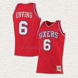Camiseta Julius Erving NO 6 Philadelphia 76ers Mitchell & Ness 1982-83 Rojo