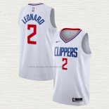 Camiseta Kawhi Leonard NO 2 Los Angeles Clippers Association 2020-21 Blanco