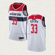 Camiseta Kyle Kuzma NO 33 Washington Wizards Association 2020-21 Blanco