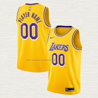 Camiseta Los Angeles Lakers Personalizada Icon 2020-21 Amarillo