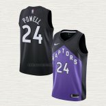 Camiseta Norman Powell NO 24 Toronto Raptors Earned 2020-21 Negro Violeta