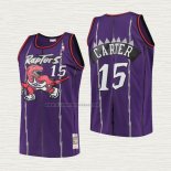 Camiseta Vince Carter NO 15 Nino Toronto Raptors Mitchell & Ness Violeta