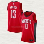 Camiseta James Harden NO 13 Houston Rockets Icon 2020-21 Rojo