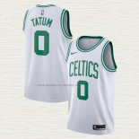 Camiseta Jayson Tatum NO 0 Boston Celtics Association 2017-18 Blanco