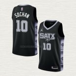 Camiseta Jeremy Sochan NO 10 San Antonio Spurs Statement 2022-23 Negro