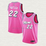 Camiseta Jimmy Butler NO 22 Miami Heat Earned 2019 Rosa