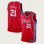 Camiseta Joel Embiid NO 21 Philadelphia 76ers Statement 2020-21 Rojo