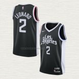 Camiseta Kawhi Leonard NO 2 Los Angeles Clippers Ciudad 2020-21 Negro