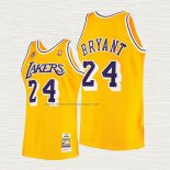 Camiseta Kobe Bryant NO 24 Los Angeles Lakers Mitchell & Ness 60th Anniversary 2007-08 Amarillo