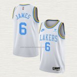 Camiseta LeBron James NO 6 Los Angeles Lakers Classic 2022-23 Blanco