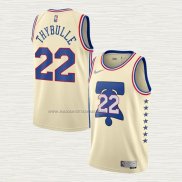 Camiseta Matisse Thybulle NO 22 Philadelphia 76ers Earned 2020-21 Crema